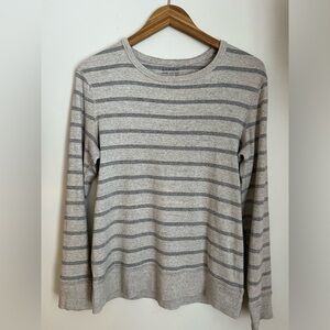 J.Crew Gray Striped Long Sleeve Shirt